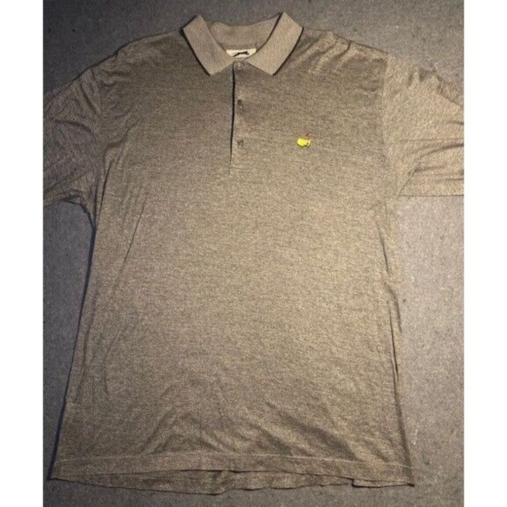 SLAZENGER MASTERS Men's Golf Polo Shirt LARGE SOLID GRAY‎